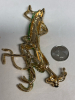 Unique Large Enamel Mantis Rhinestone Brooch 3.5 x 2 Inch - 4