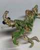 Unique Large Enamel Mantis Rhinestone Brooch 3.5 x 2 Inch - 5