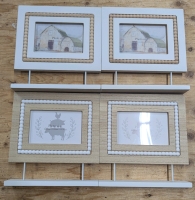 4 New: Table Top Picture Frames - Photo Size 6" x 4" - Frame Measures 10" x 9"