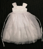 New Youth Fancy White Dress sz 8 by Lucky Girl