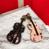 Two Elegant Rhinestone Cello Brooches Shell Inlay Violin One Black One White <br/>2 x .75&rsquo; Inch