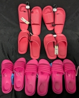 7 New Pairs of Ladies Flip Flops. Sizes Range from 5/6 - 9/10.