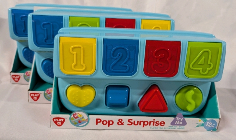 3 New Pop and Suprise Playsets. 10.5" Long.