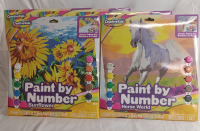 5 New | Creative Kids Paint By Number | ( 4 ) Horse Worlds & ( 1 ) Sunflower