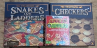 3 New: Games - Apples to Apples Express - Checkers - Snakes and Ladders