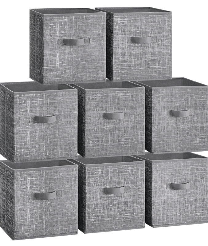As New, As Is: Songmics Grey Storage Cubes - 33.5cm x 33.5cm x 15cm