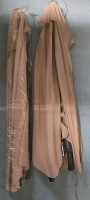 2 As New | Sincerest 9' Hand Crank 180&deg; Patio Umbrellas | : Beige Colored