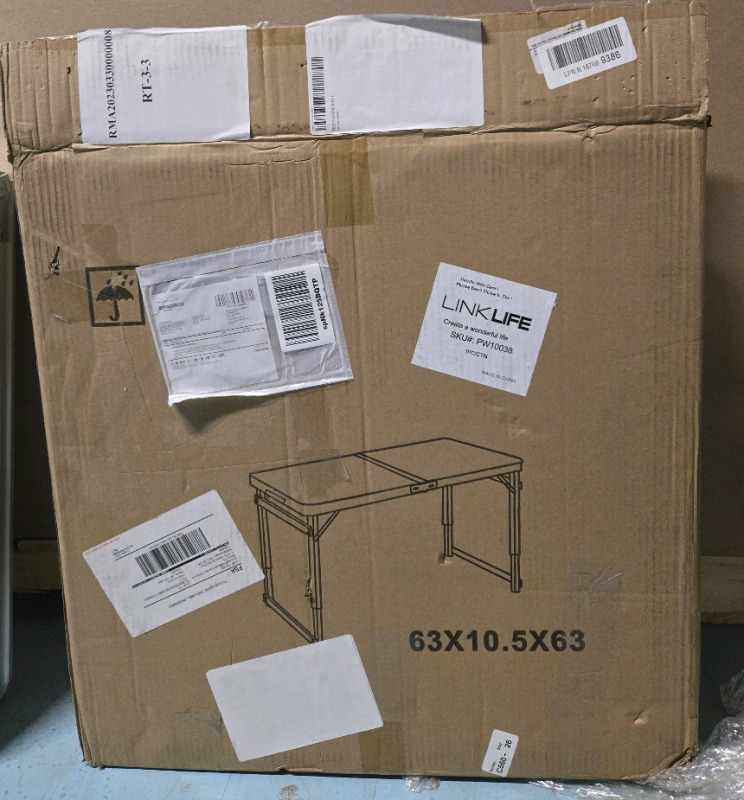 As New | Run.Se Metal/ Plastic Folding Table 63" x 10.5" x 63"