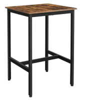 As New | Songmics Rustic Style Bar Table W/ Wooden Top