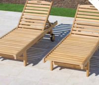 2 As New | Link Life Teak Loungers Made W/ Indonesian Legal Wood | RETAILS $1500! *