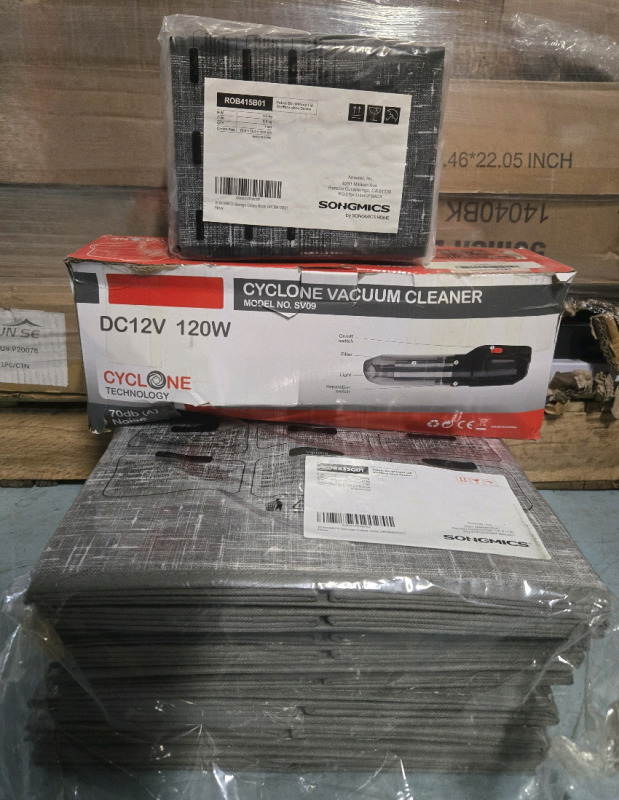 3 As New | Cyclone Vaccum Cleaner Model SV09 & Songmics Folding Storage Cubes Without Lids