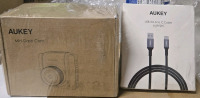 As New | Aukey Mini Dash Cam 1080p & Aukey USB 3.0 A To C 6.6ft