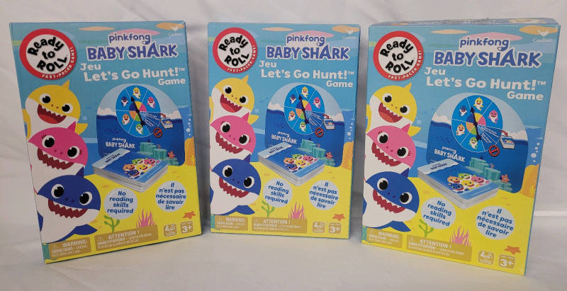 3 New PinkFong Baby Shark Let's Go Hunt Game .