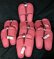 8 New Pairs Ladies Slides Sandals : 2 Pairs Each Small (5/6) & Large (9/10), 4 Pairs Medium (7/8)