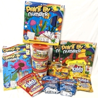 New Kids Crafts : 3x Kiddie Dough Buckets, 2 Mini Dough Factories, 6 Play Pouches + 3x Paint by Number Kits + 2x Crayon by Number Kits