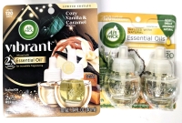 2 New AIR WICK 2-Packs Scented Oil Refills : Cozy Vanilla & Caramel, Coconut & Pineapple - 40ml ea