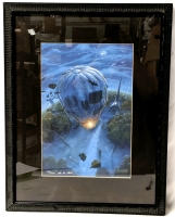 Signed Alan M Clark Framed Matted 726/1000 Limited Edition "Dutch Witch's Balloon" Print - 17" x 22"