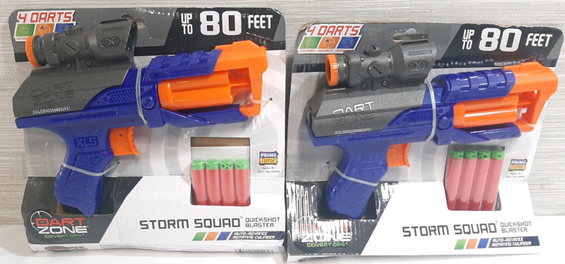 2 New Dart Zone Covert Ops Storm Squad Quickshot Blaster Foam Dart Gun Toys