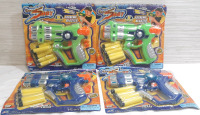 4 New Cyber Shot Extreme Blasters Foam Dart Guns