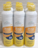 6 New Cana of Studio Selection Beach Guard Sun+Water Sunscreen Spray SPF 70, 6.5oz