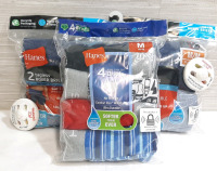 3 New Packs of Men's Boxer Briefs, Medium Sized, 8 Boxer Briefs in Total