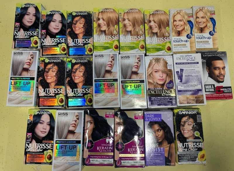 22 New Boxes of Hair Colour/Lightener.