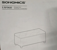 As New | Songmics Storage Stool model LSF068