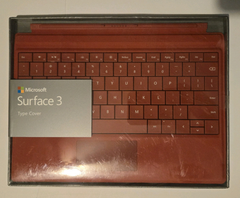 New | Microsoft Surface 3 Type Cover Red | * Retails $150+ * Not Tested *