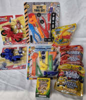 8 New Kid's Toys - Power Rangers, Tool Play Sets, Crayons+