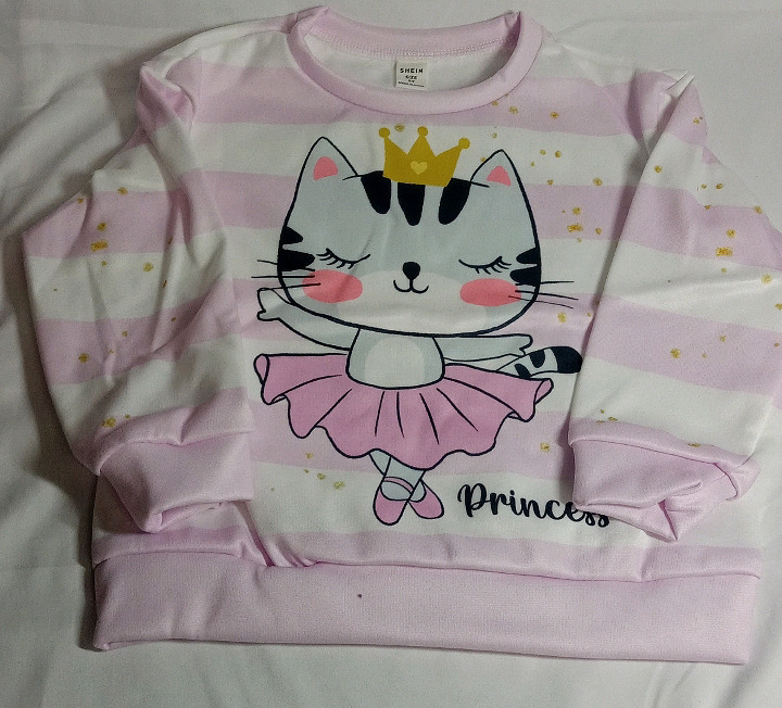 New | Size 5y Kid's Kitty Princess Crew Neck