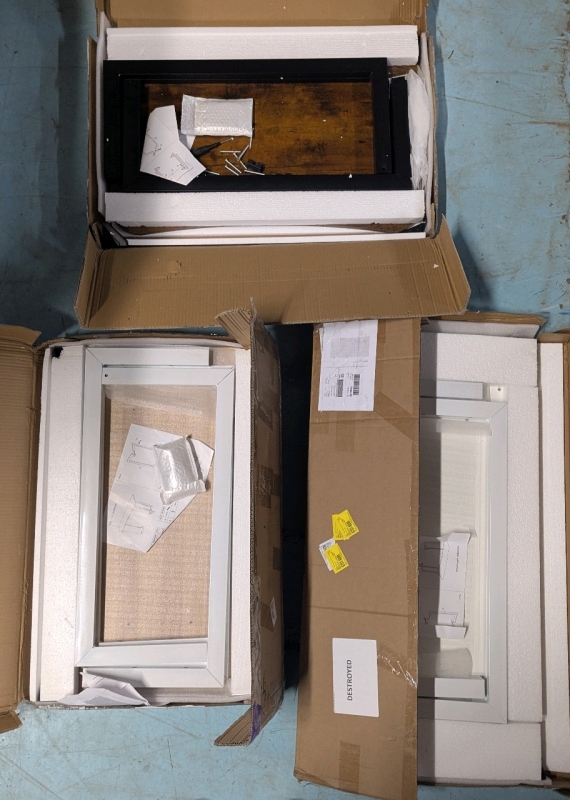 3 As New, As Is: Tables - 3 Different Sizes, See Description - On First Inspection Boxes Appear to Have Everything