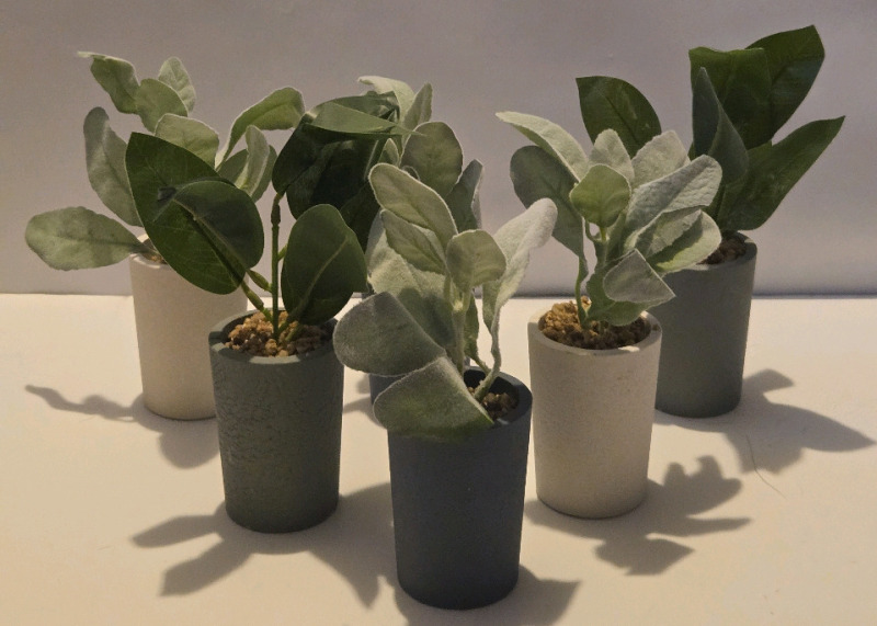 6 New | Faux Potted Plants | Tallest Measures 8"