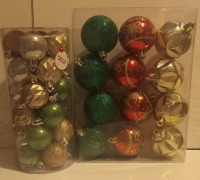 2 New | Shatter Proof Holiday Ornament Packs ( 30+ Total Ornaments )