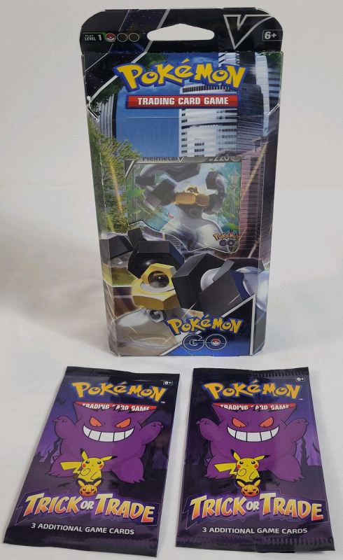 New - Pok&eacute;mon GO V Battle Deck , Play Level 1 . Sealed & Two (2) Pok&eacute;mon Trick or Trade Sealed Packs