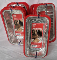 18 New Foil Loaf Pans with Lids 8.7x4.53x2.28"