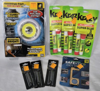 8 New Household Products - Super Glue, Tap Light ++