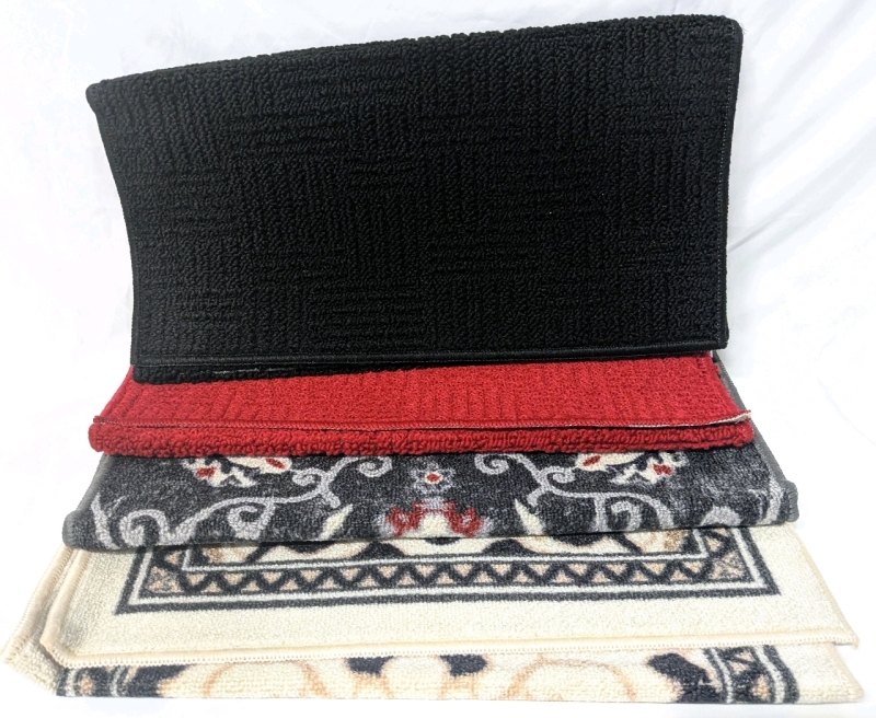 4 New Accent Rugs Made in Turkey with Non-Skid Latex Backing - 29" x 30" ea | Over $55 Retail Value!