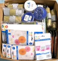 Huge New Party Lot! Streamers, Decorations, Yard Signs, Garlands, Balloons, Candles, Party Hats + | Box Measures