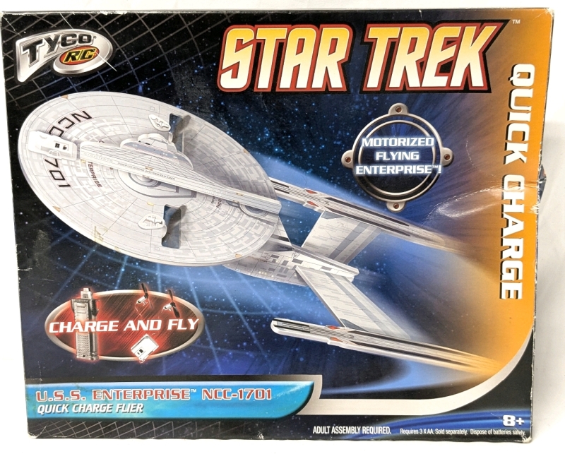 New 2008 Tyco R/C STAR TREK U.S.S. Enterprise NCV-1701 Quick Charge Flier