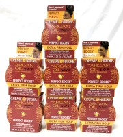 6 New Cr&egrave;me of Nature ARGAN OIL Perfect Edges 48H + 1x 24H Extra Firm Hold Hair Gels - 63.7g ea