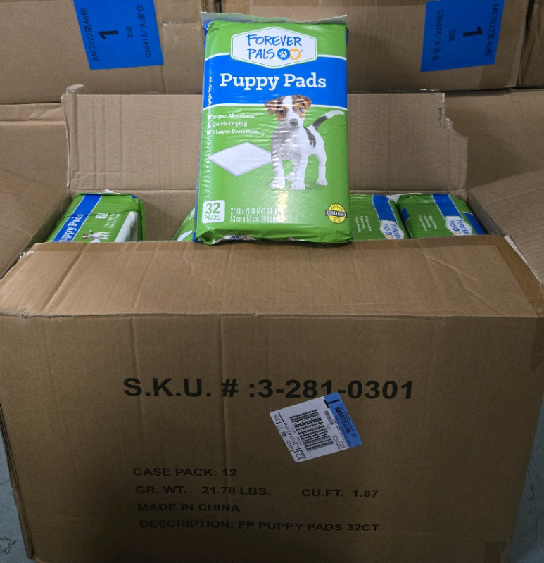 384 New | Forever Pads Puppy Pads | Super Absorbent ( 32 Count Per Pack )