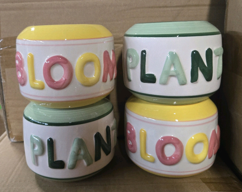 4 New | Ceramic Planter Pots 4.5" Tall