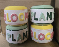 4 New | Ceramic Planter Pots 4.5" Tall
