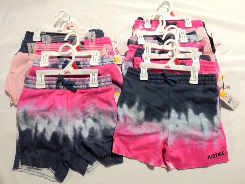 15 New JUSTICE Girls Youth Shorts: Size XS (5-6)