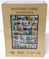 New NATIONAL PARKS 340-Piece Wooden Puzzle 15.75" x 15.15"