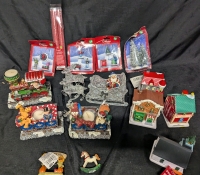Assorted Christmas Decor. Candles Measure 10" Long.