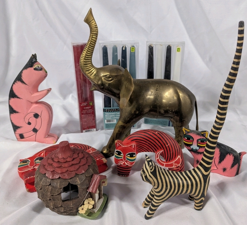 Home decors lot. Elephant Stands 13" Tall