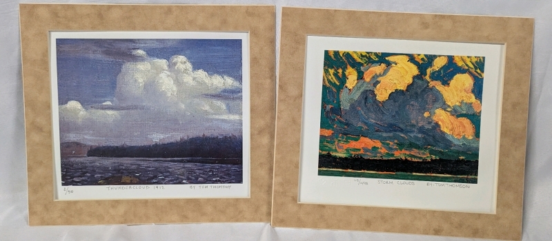 2 Limited Edition Prints By Tom Thompson. 2/50 "Thunderclouds" & 115/495 "Storm Clouds". Both 11.5" by 10.5"