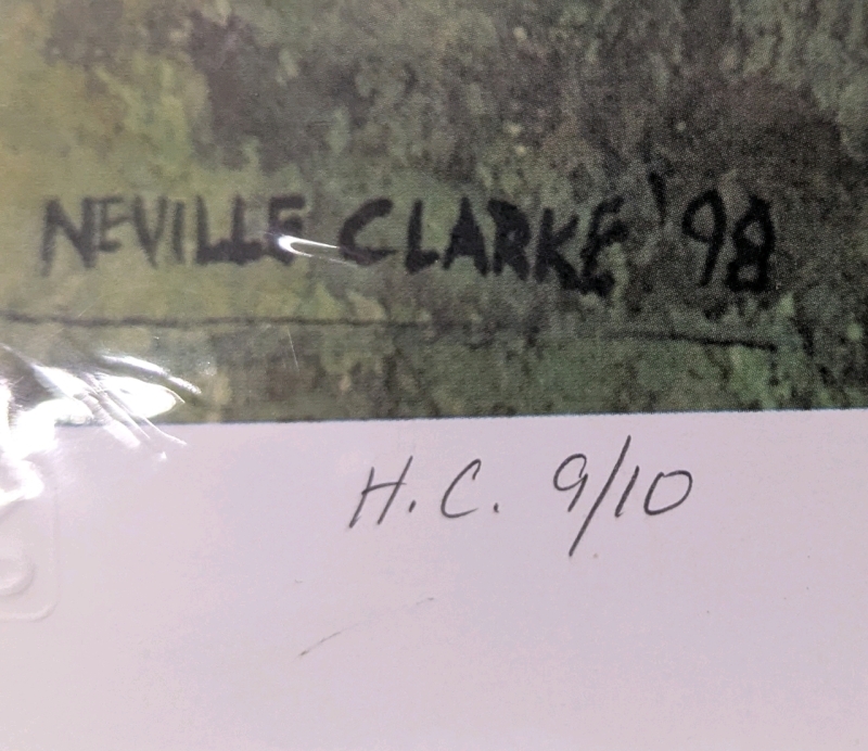Limited Edition Print 9/10 of Neville Clarke's "Looking Across the Field" 14" by 20"