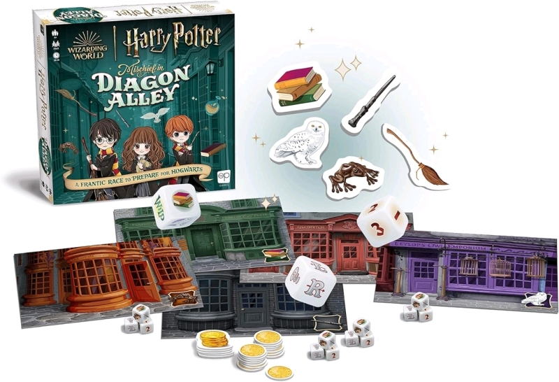 New Harry Potter: Mischief in Diagon Alley Dice Game for 3-5 Players | Retails $49.99!